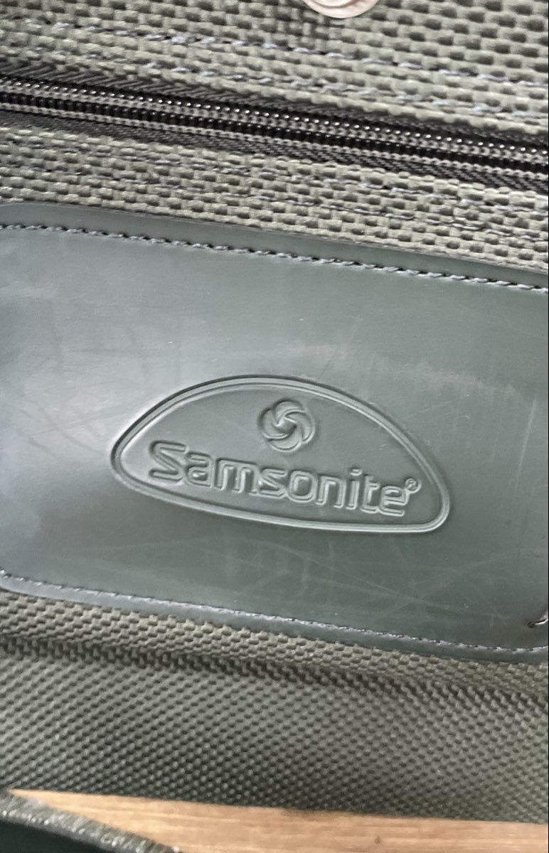 Samsonite Olive Green Ballistic Nylon Travel Shoulder Bag Carry-On Large