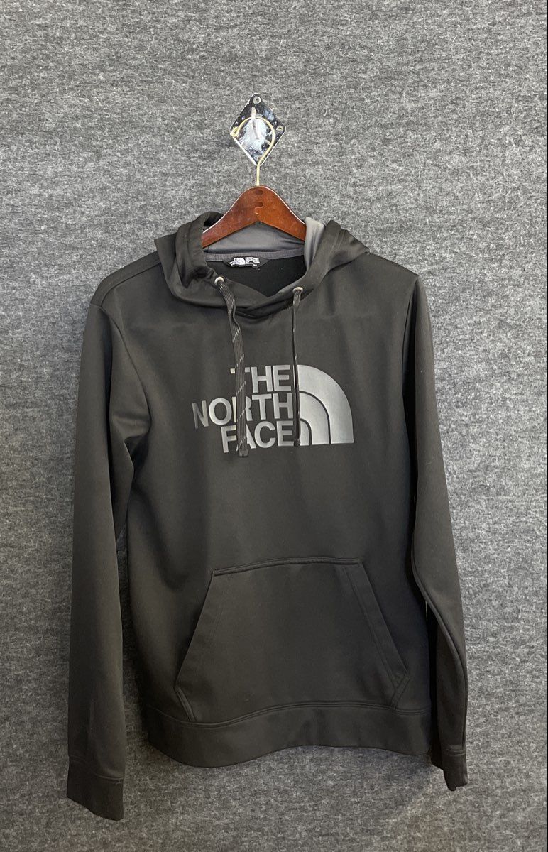 The North Face Men's Black Half Dome Pullover Hoodie Screen Print Logo Sz S