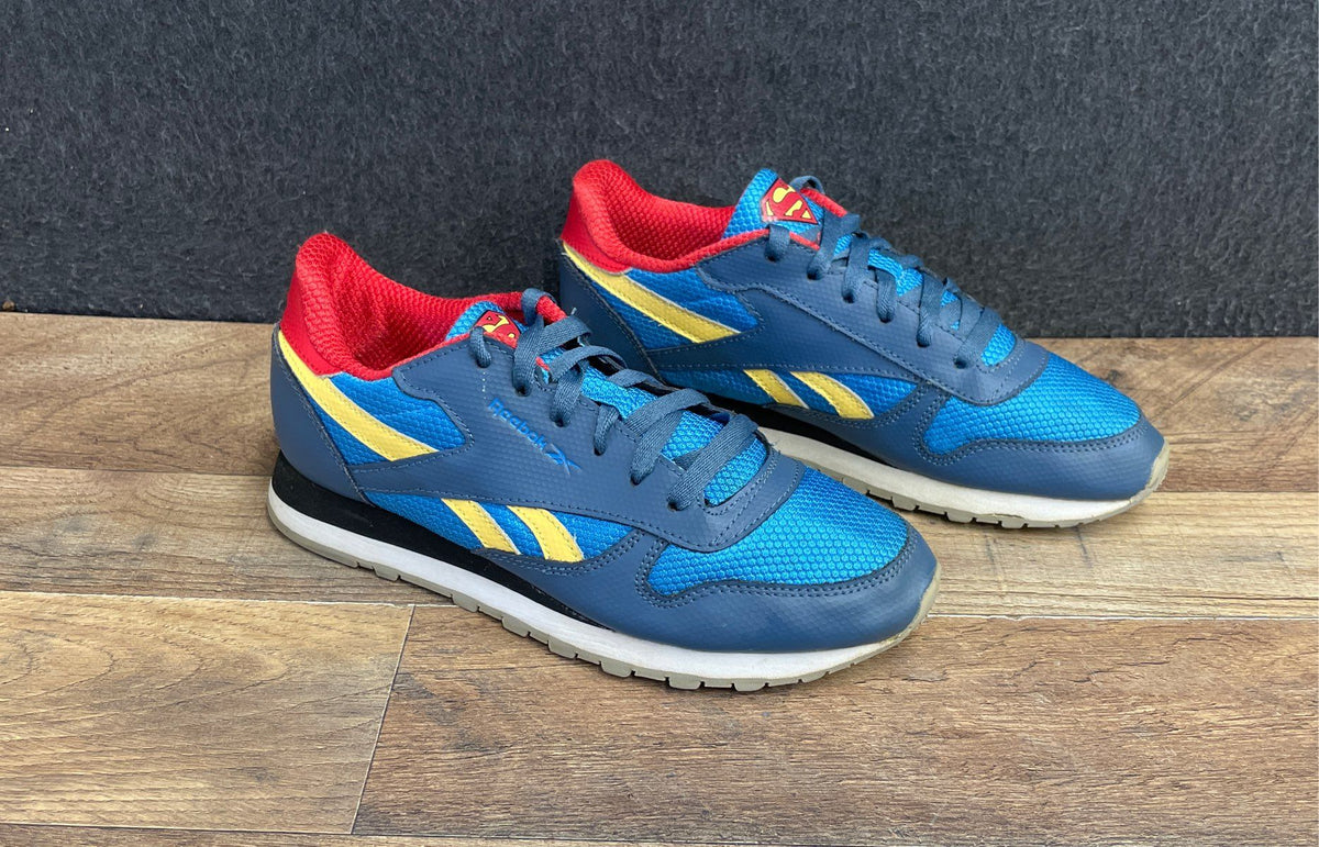 Reebok Classic Leather Superman Blue Red Sneakers Size 6