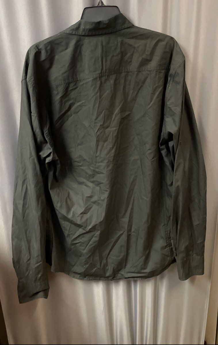 Rolling Paper Co Men's Black Button Down Long Sleeve Roll Tab Shirt Sz 2XL