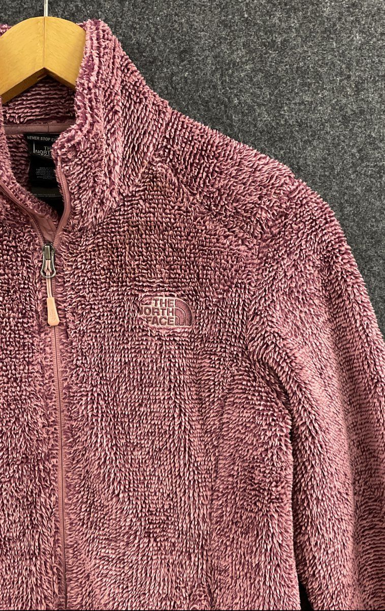 The North Face Women's Pink Osito Full Zip High Pile Fleece Jacket Sz S