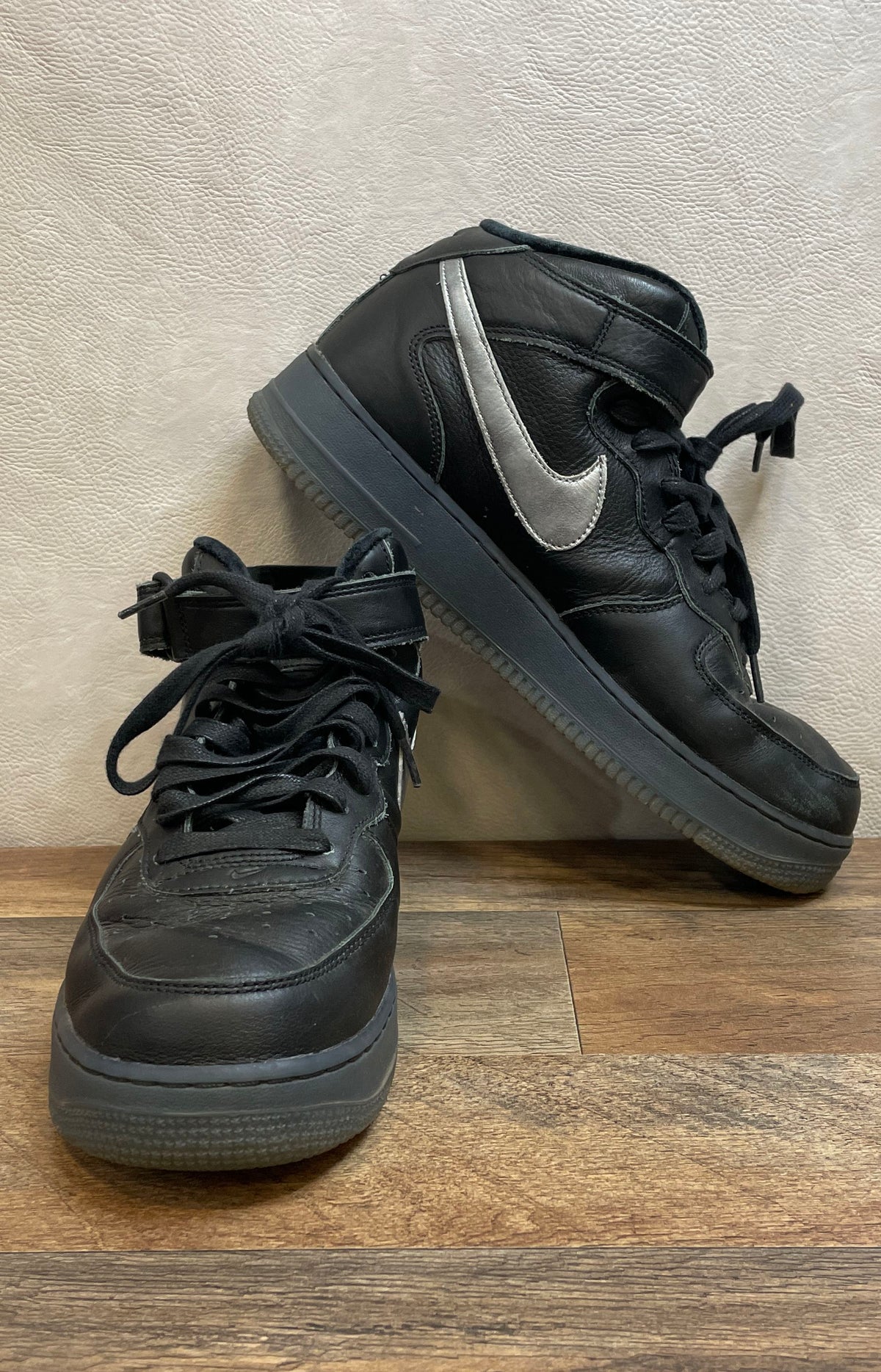 Nike Air Force 1 Mid '07 Black Metallic Silver Men's Size 11.5 DX3061-001