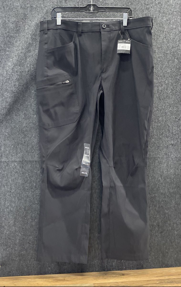 Eddie Bauer Men's Black Rainier Pants Stretch Cargo Straight Leg 40x32 NWT