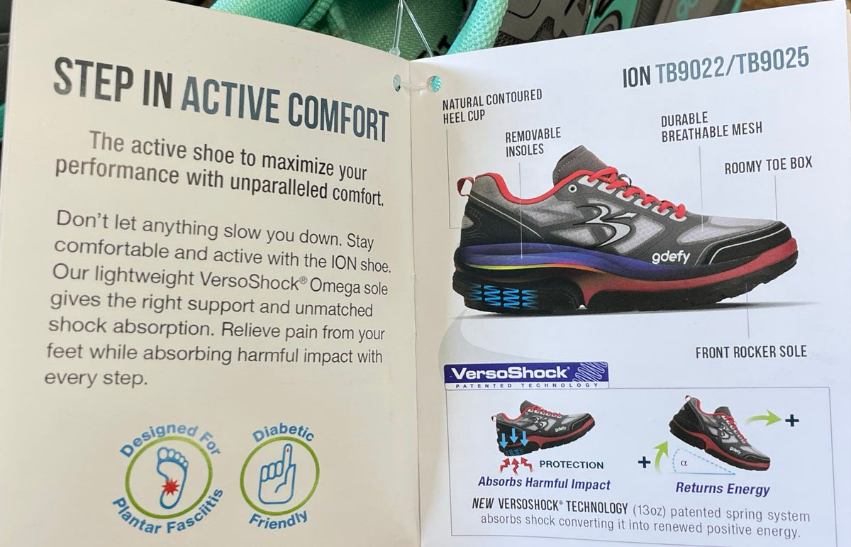 Gravity Defyer G-Defy Ion Grey Teal VersoShock Running Sneakers Size 7.5