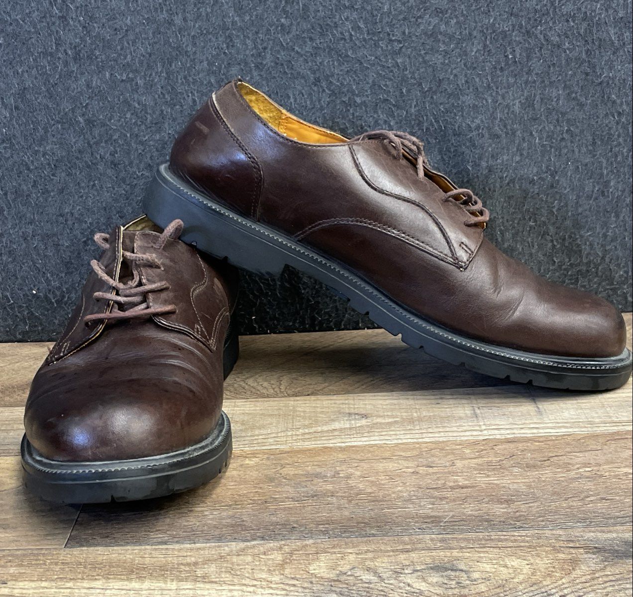Timberland Waterproof Leather Oxford Dark Brown Dress Work Shoes Men's Size 11.5