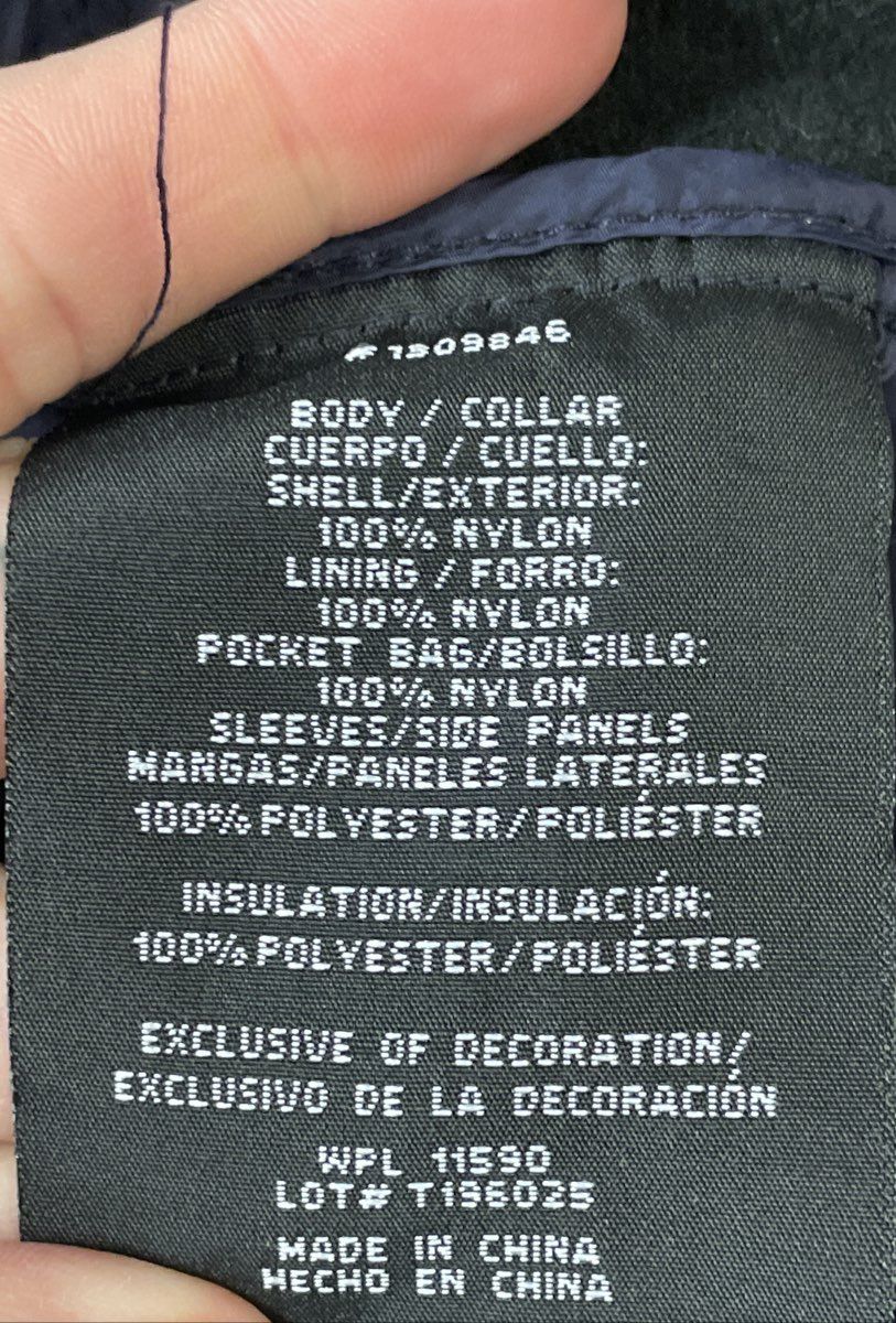 32 Degrees Heat Women's NWT Puffer Jacket Navy Blue Mixed Media Full Zip Sz L