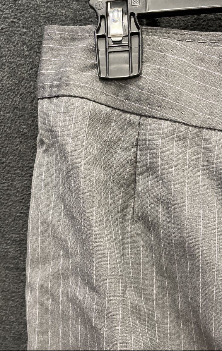 Brooks Brothers Women's Gray Pinstripe Wool Skirt Sz 2