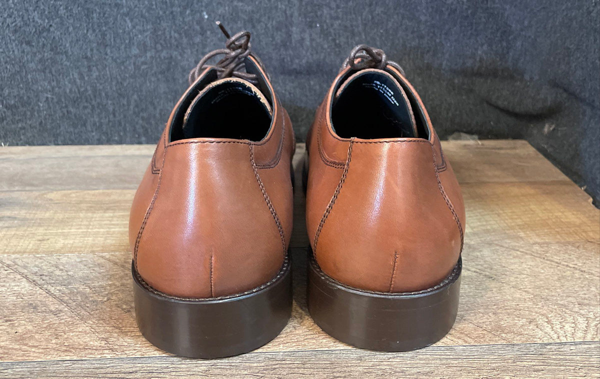 J. Murphy by Johnston & Murphy Tan Leather Cap Toe Derby Shoes Size 11.5 M