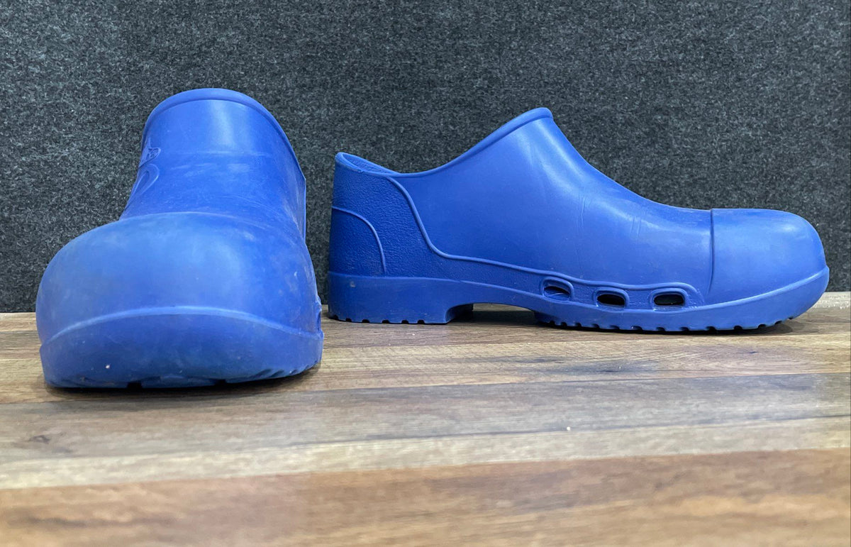 Calzuro Pro Blue Professional Work Clogs Slides Made in Italy Size 42