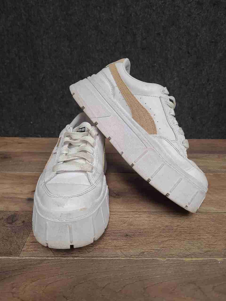 Puma Mayze Stack White Peyote Women's Platform Sneakers Size 7