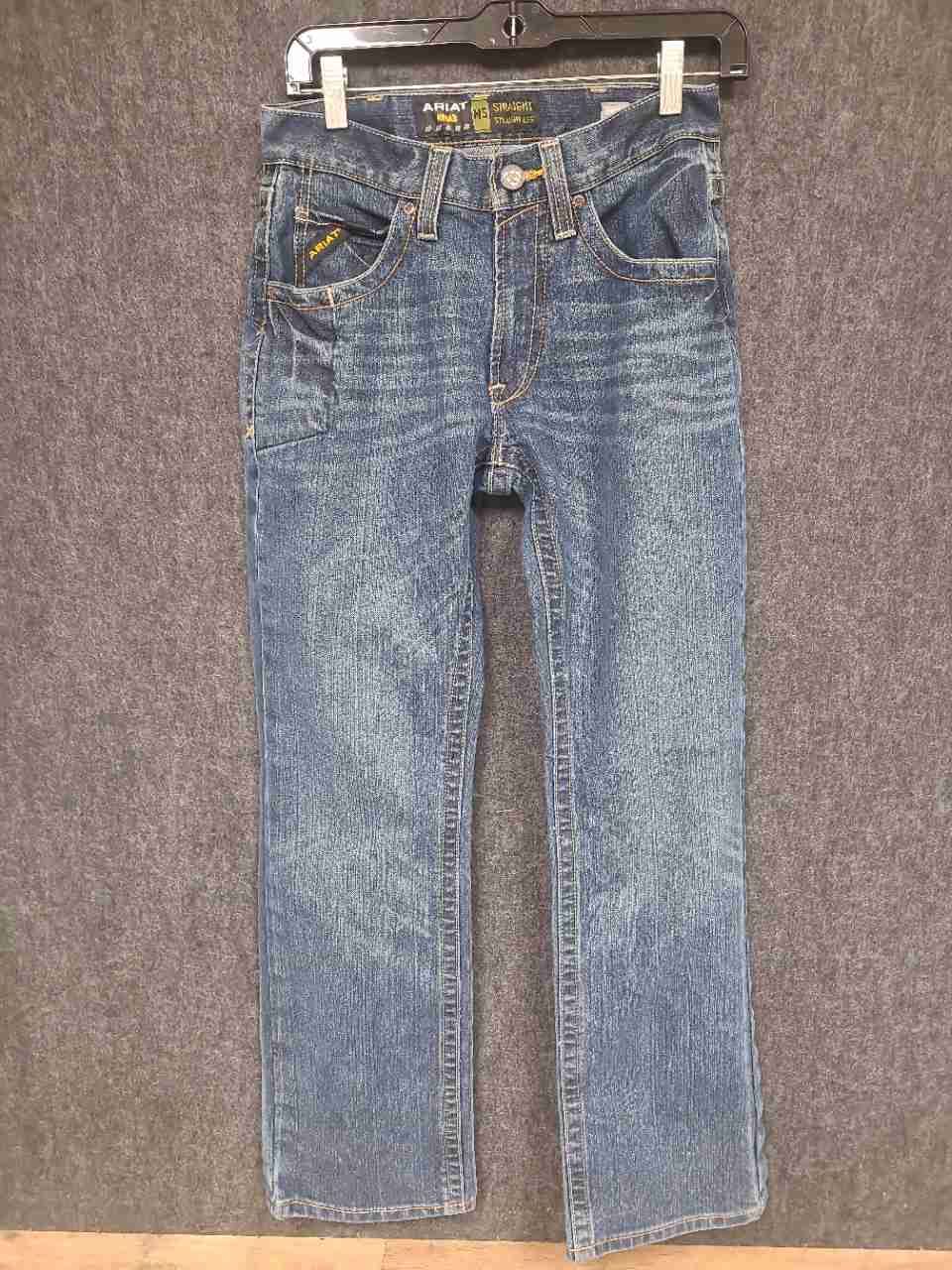 Ariat Men's Rebar M5 Straight Leg Blue Wash Denim Jeans Size 28x30