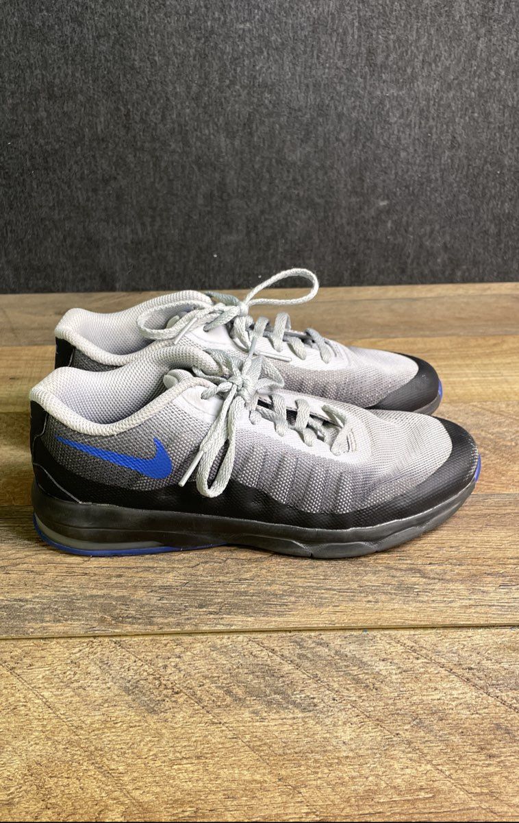 Nike Air Max Invigor Cool Grey Electric Blue Youth Sneakers Size 3Y