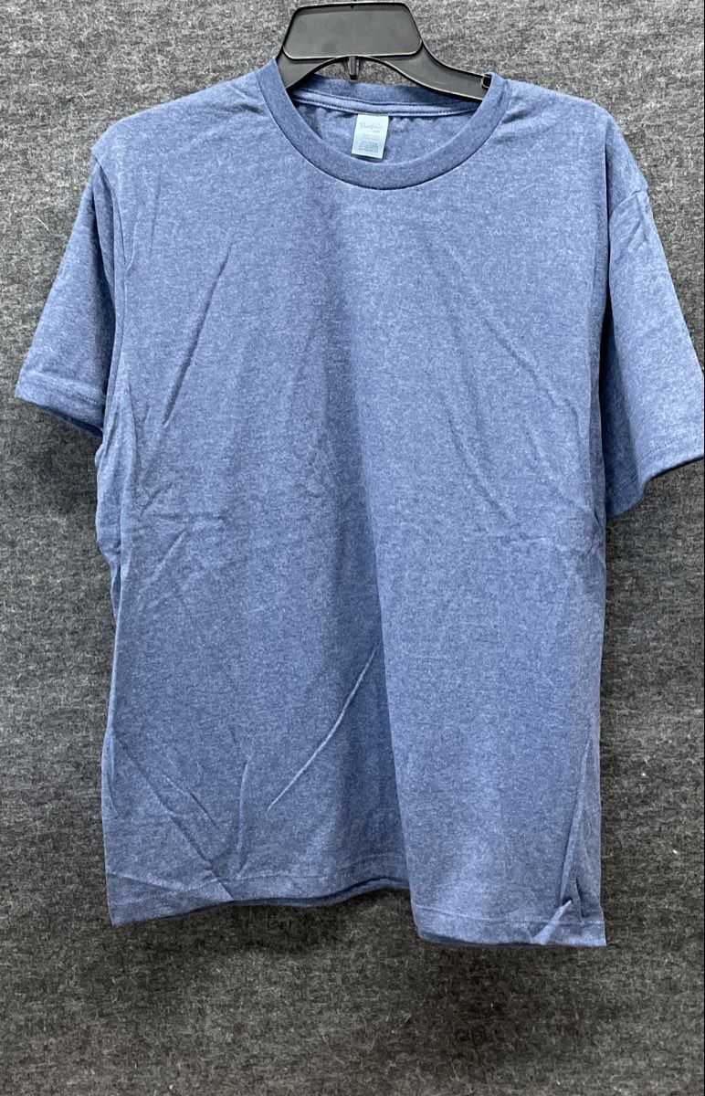 Pacific Men's Heather Blue Short Sleeve Cotton Blend T-Shirts Lot of 8 New Sz L