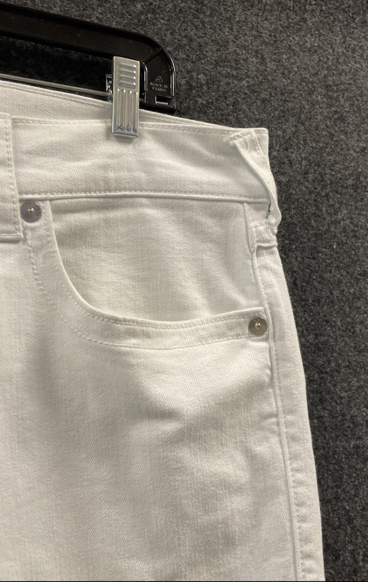 True Religion Men's Ricky Relaxed Straight White Denim Stretch Jeans Sz 34