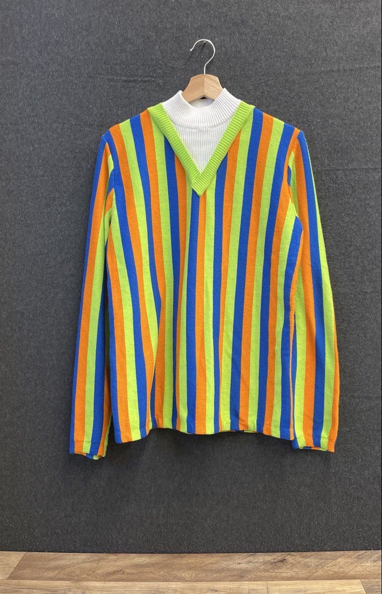 Sesame Street Unisex Bert Striped Cosplay Costume Sweater Size S