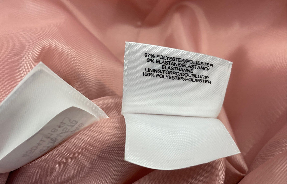 Black Label by Evan-Picone Women's Pink Single Button Stand Collar Blazer Sz 10