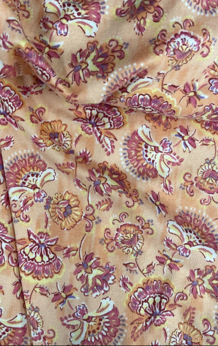 MUK LUKS Women's Orange Floral Pajama Set Short Sleeve Top Pants Sz 2X
