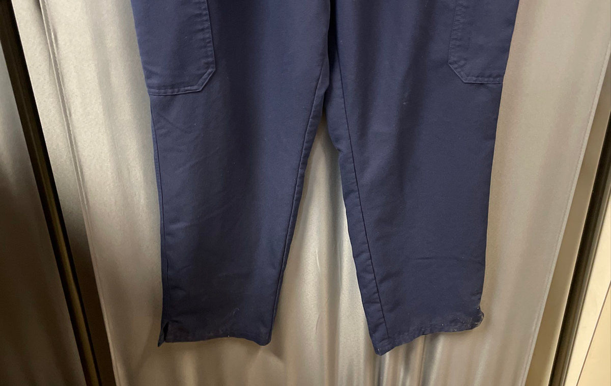 Figs Women's Navy Blue Yola High Waist Cargo Scrub Pants Sz XXL/P