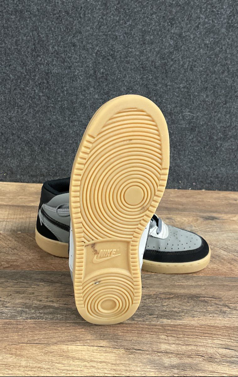 Nike Court Vision Mid Grey Black Gum Sole Men's Sneakers Size 8.5