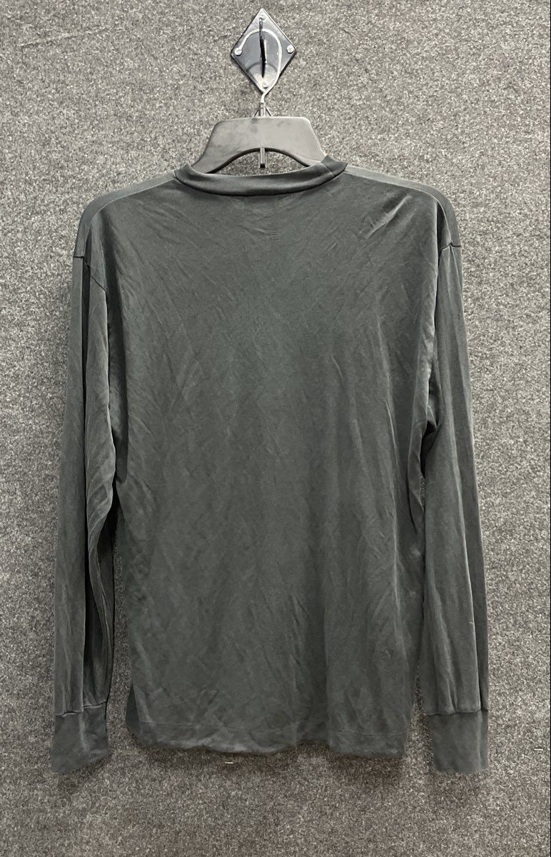 Cabela's Men's Vintage 90s 100% Silk Long Sleeve Base Layer Shirt Black Sz L