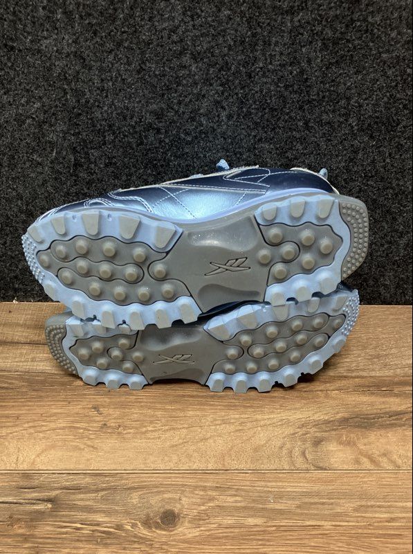 Reebok Classic Leather V2 Fluid Blue Metallic Sneakers Women's Size 7