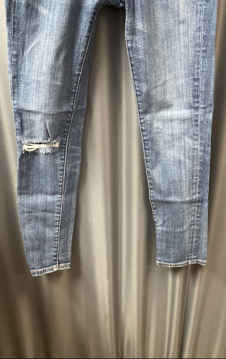 Polo Ralph Lauren Women's Tompkins Skinny Crop Jeans Blue Distressed Sz 26