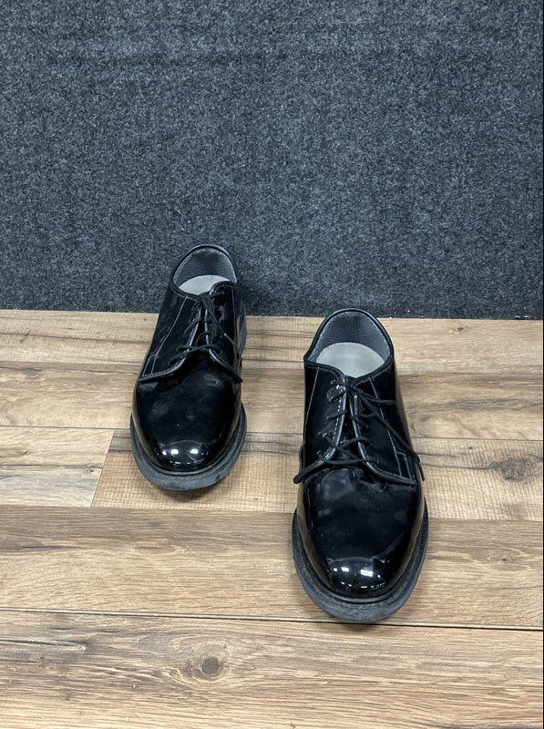 Capps 90253 Black Patent Leather Military Uniform Service Shoes Men's Size 8 D