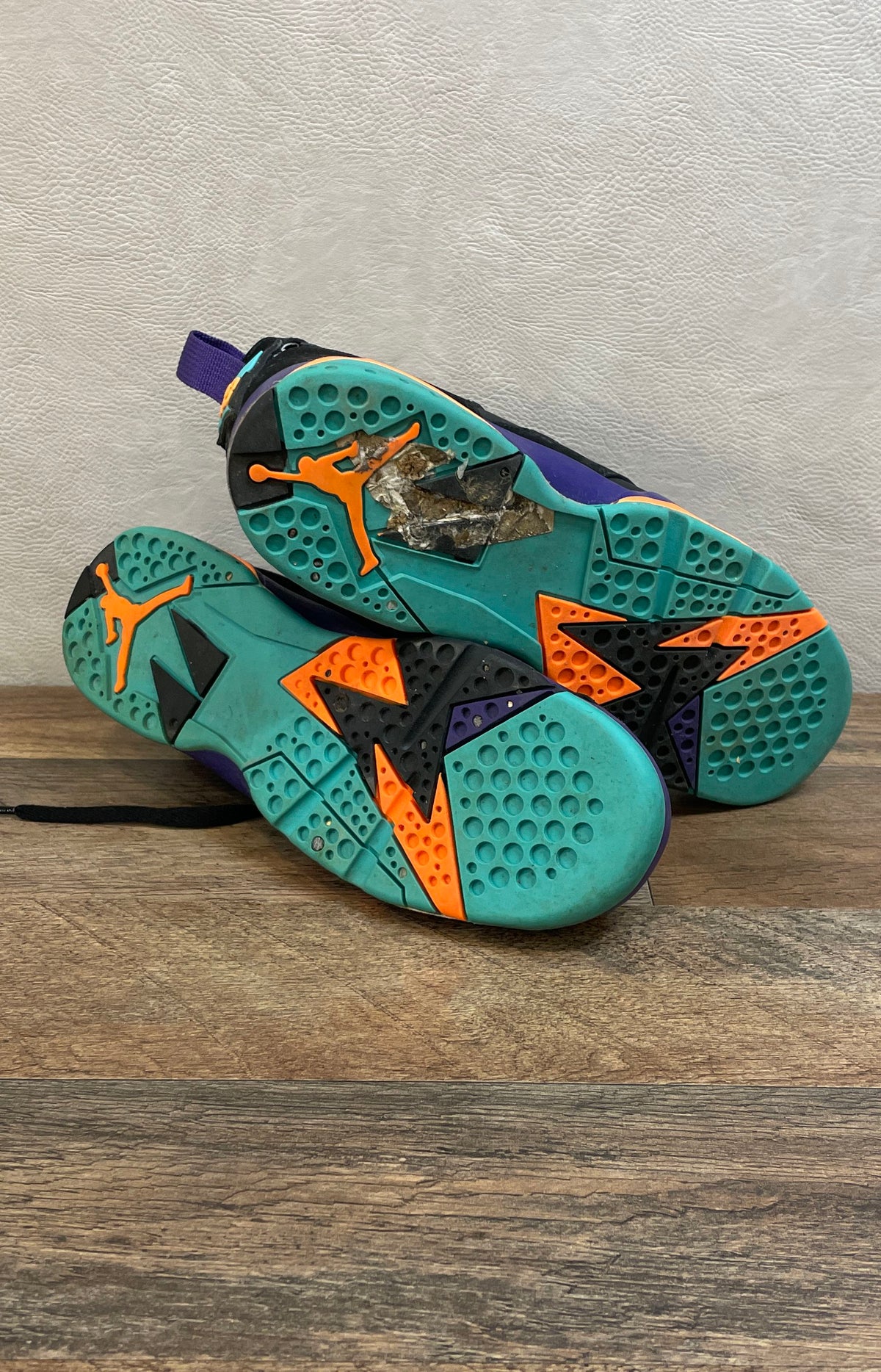 Nike Air Jordan 7 Retro Nothing But Net Sweater Black Teal GS Size 8Y