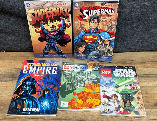 McFarlane Lex Luthor Page Punchers New + 6 Comic Lot Superman Star Wars Lego DC