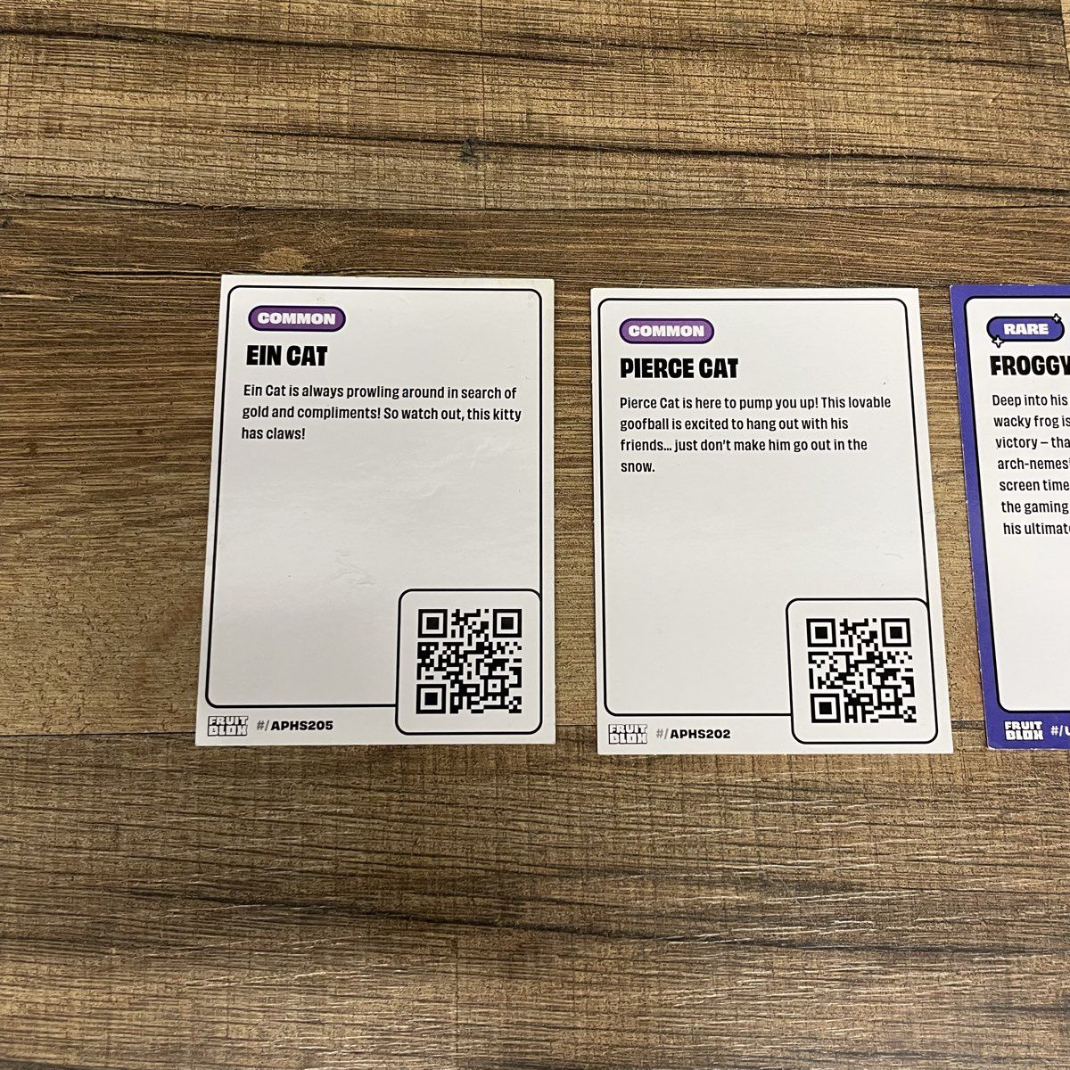 Fruit Blox Season 2 Card Lot (6) Aphmau Ninja Kidz Unspeakable Rare Common