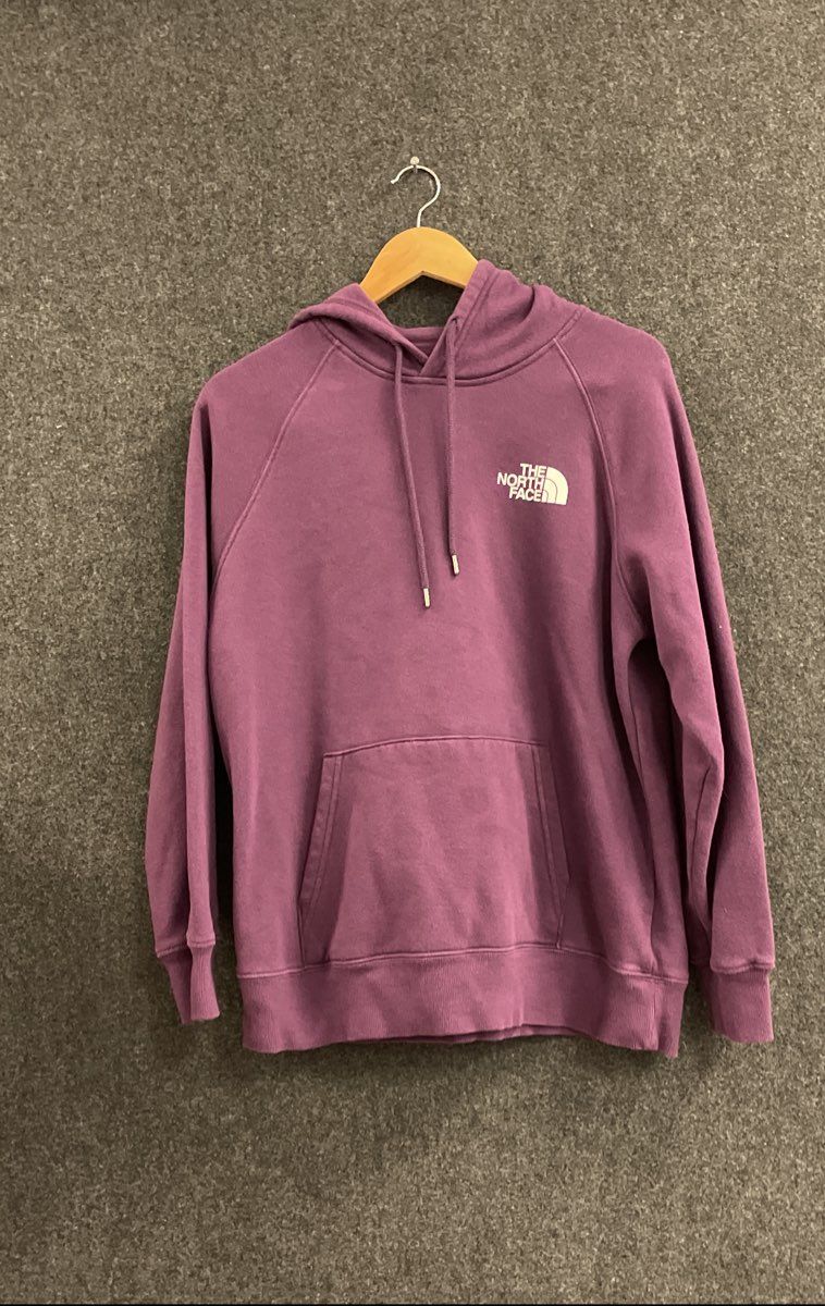 The North Face Women's Purple Circular Design Graphic Pullover Hoodie Sz L