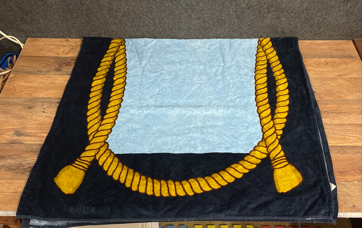 Dolce & Gabbana Light Blue Navy Blue Rope Graphic Towel Fragrance Promo