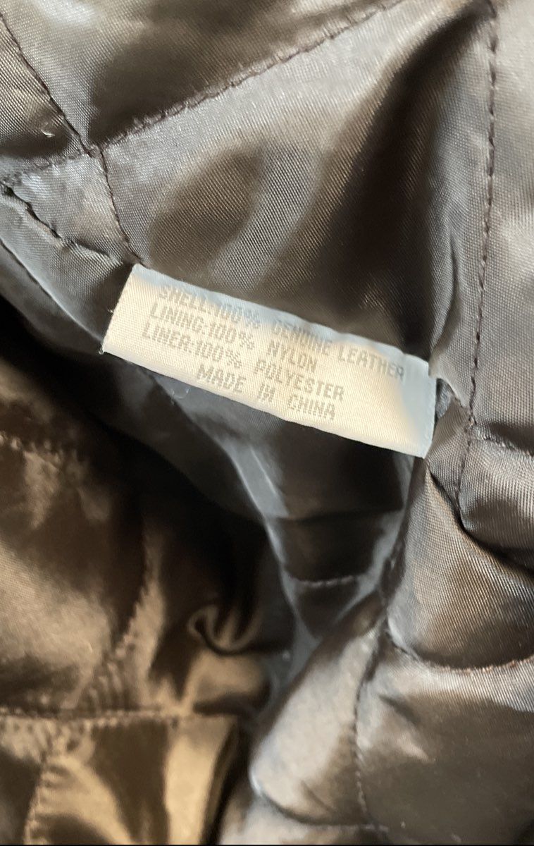 Vintage 90s Vintage Leather Brown Suede Quilted Bomber Jacket Sz XL