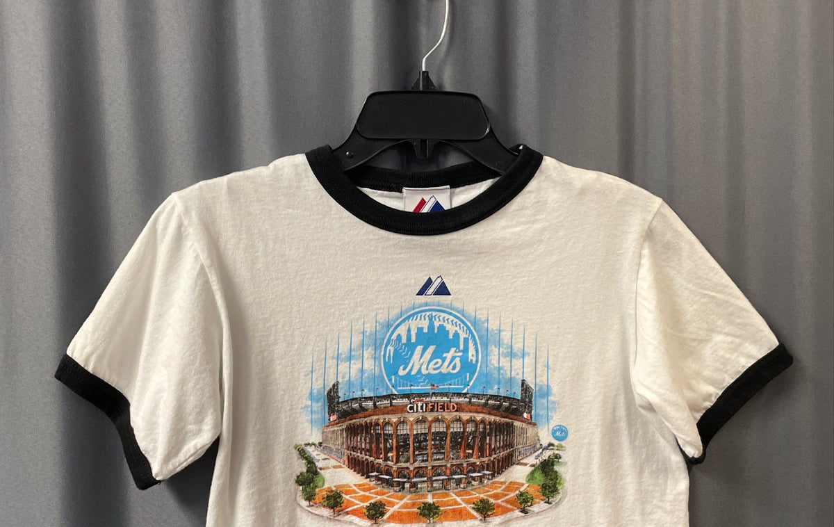 Majestic NY Mets Citi Field Inaugural Season 2009 Ringer T-Shirt Sz S