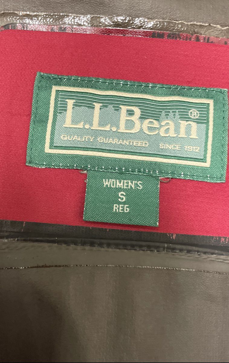 L.L. Bean Women's Red White Gore-Tex Hooded Waterproof Ski Shell Jacket Sz S