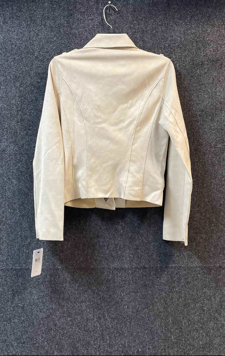 Guess Women's Monica Oyster Faux Suede Asymmetrical Zip Moto Jacket Sz XS NWT