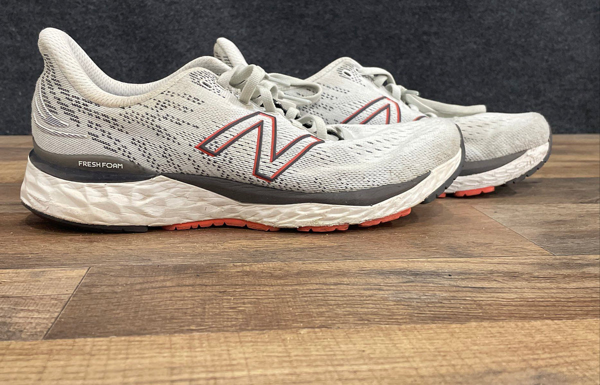 New Balance Fresh Foam 880 v11 Grey Red Black Running Shoes Men's Size 9