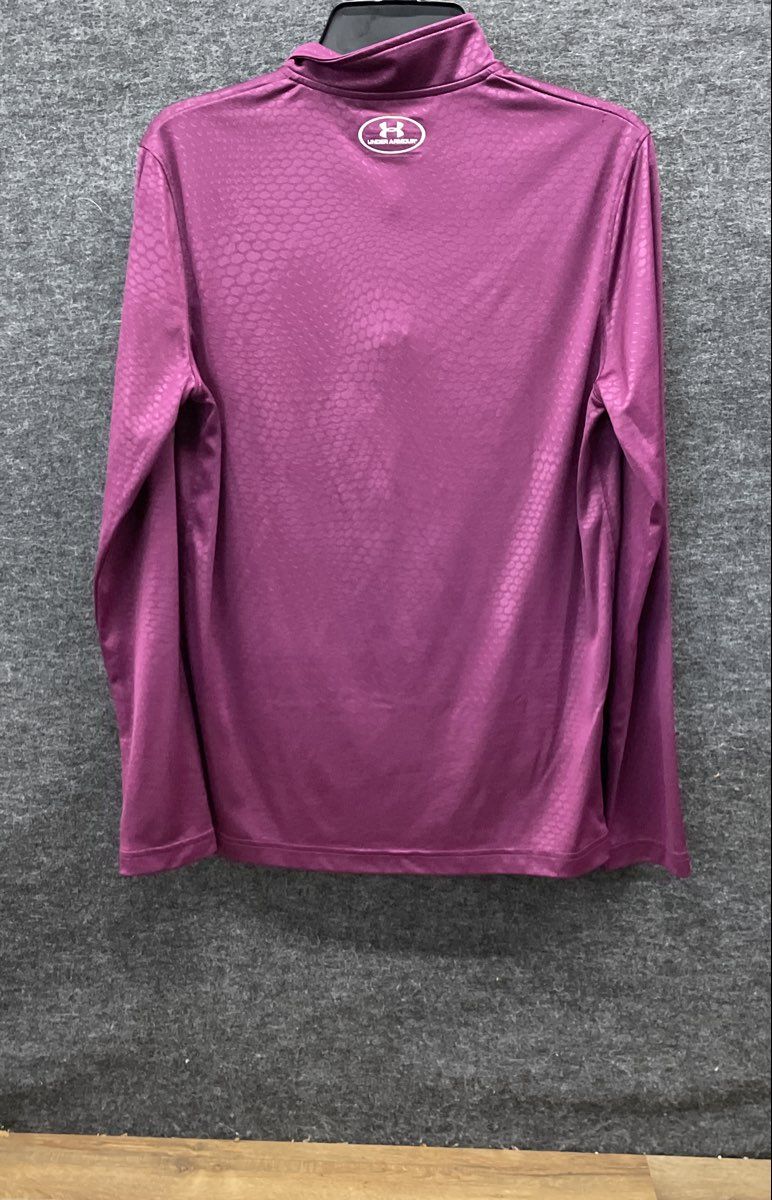 Under Armour Women's HeatGear 1/4 Zip Pullover Maroon Snakeskin Scale Sz S