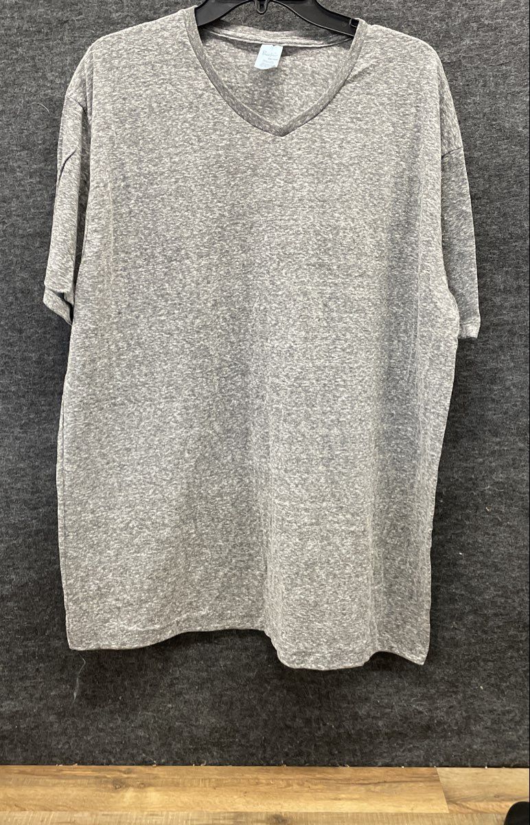 Pacific Men's Gray Heather Cotton Blend V-Neck T-Shirt 10 Pack New Sz XXL