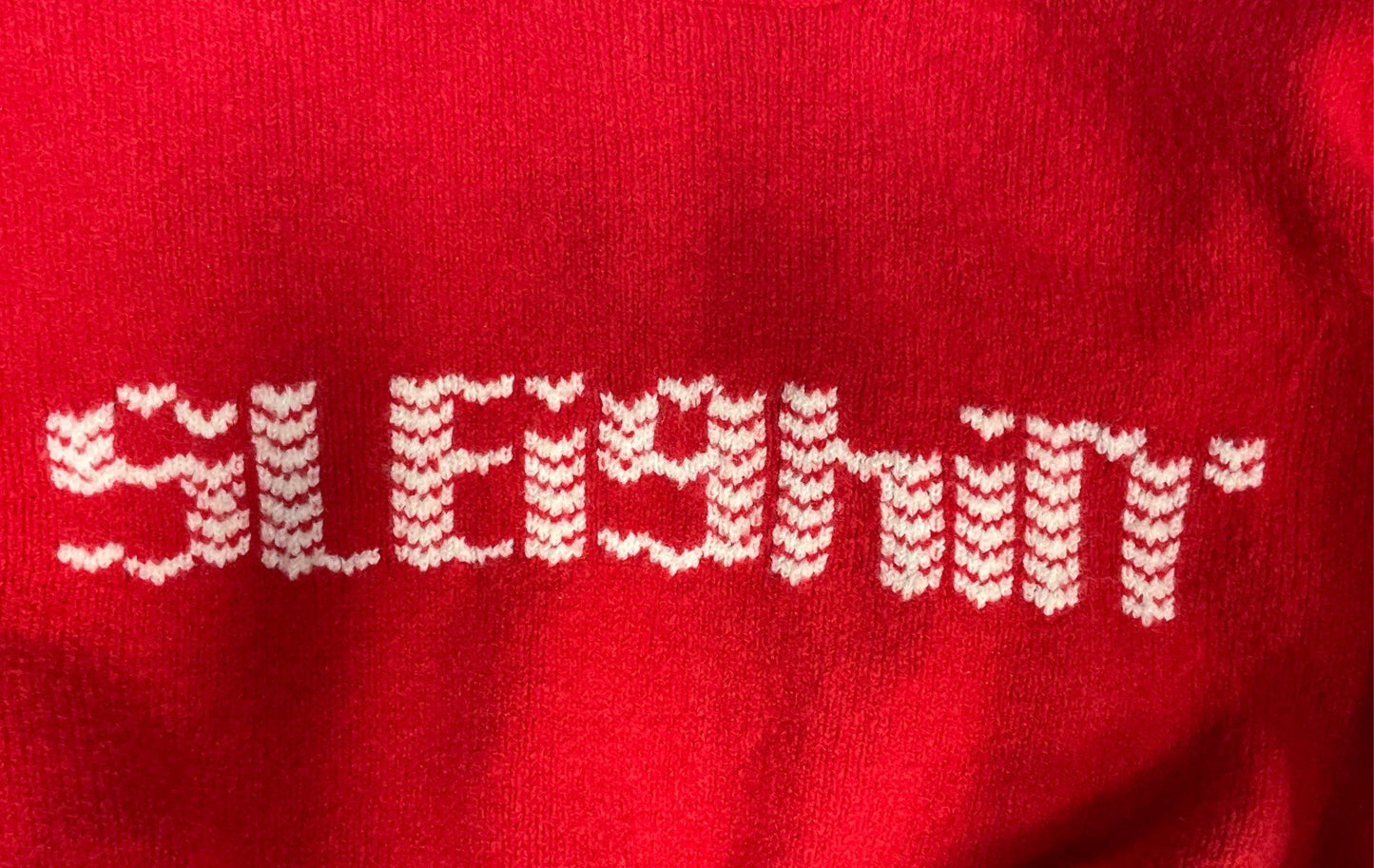 PINK Victoria's Secret Women's Red Christmas Sleighin' Graphic Sweater XXL NWT