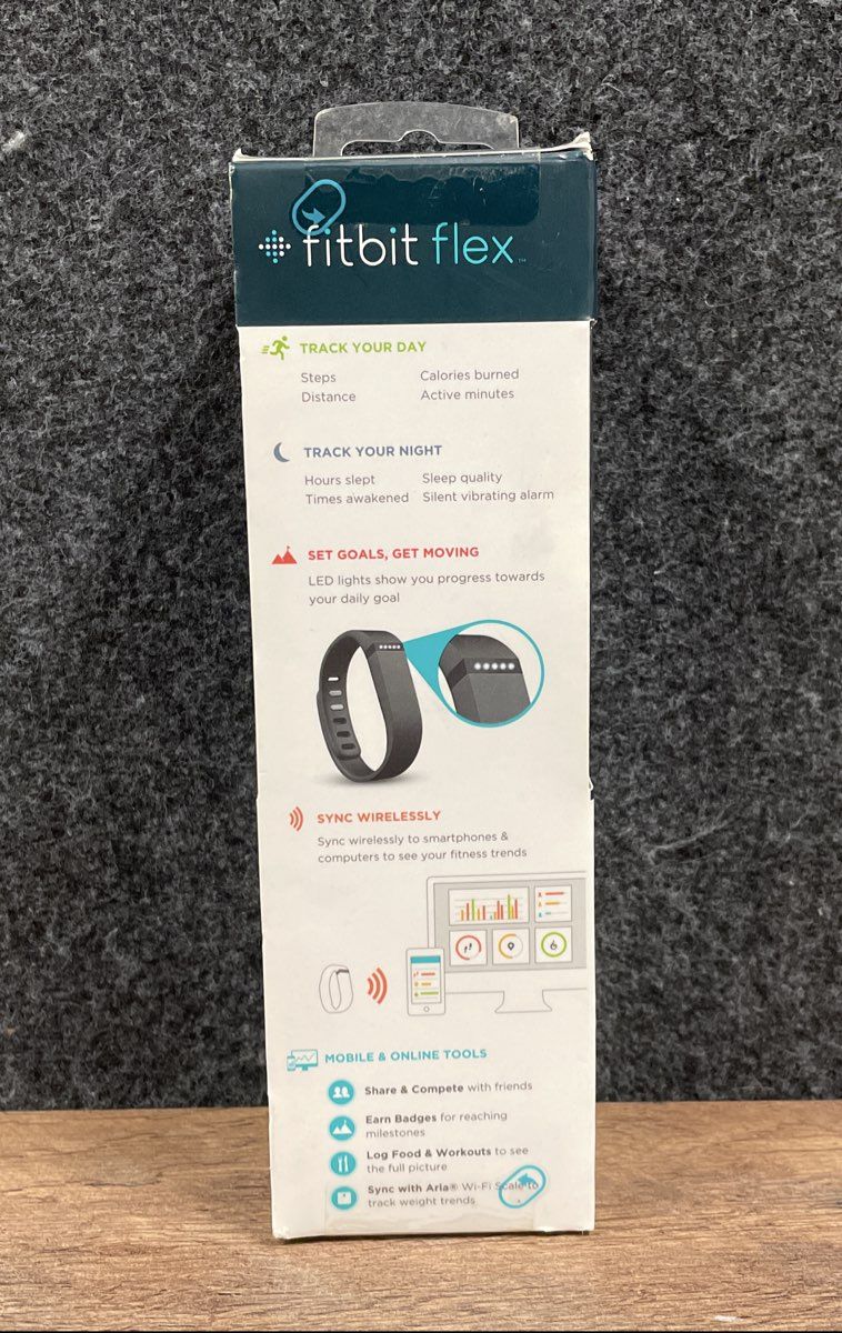 New Fitbit Flex FB401BK Wireless Wristband Activity & Sleep Tracker