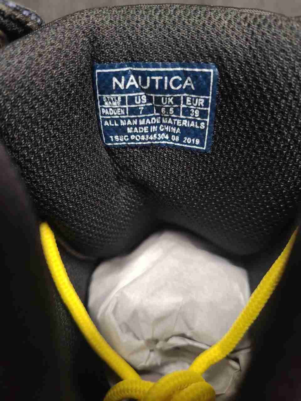 Nautica Padden Black Yellow Red All Weather Duck Boots High Top Size 7
