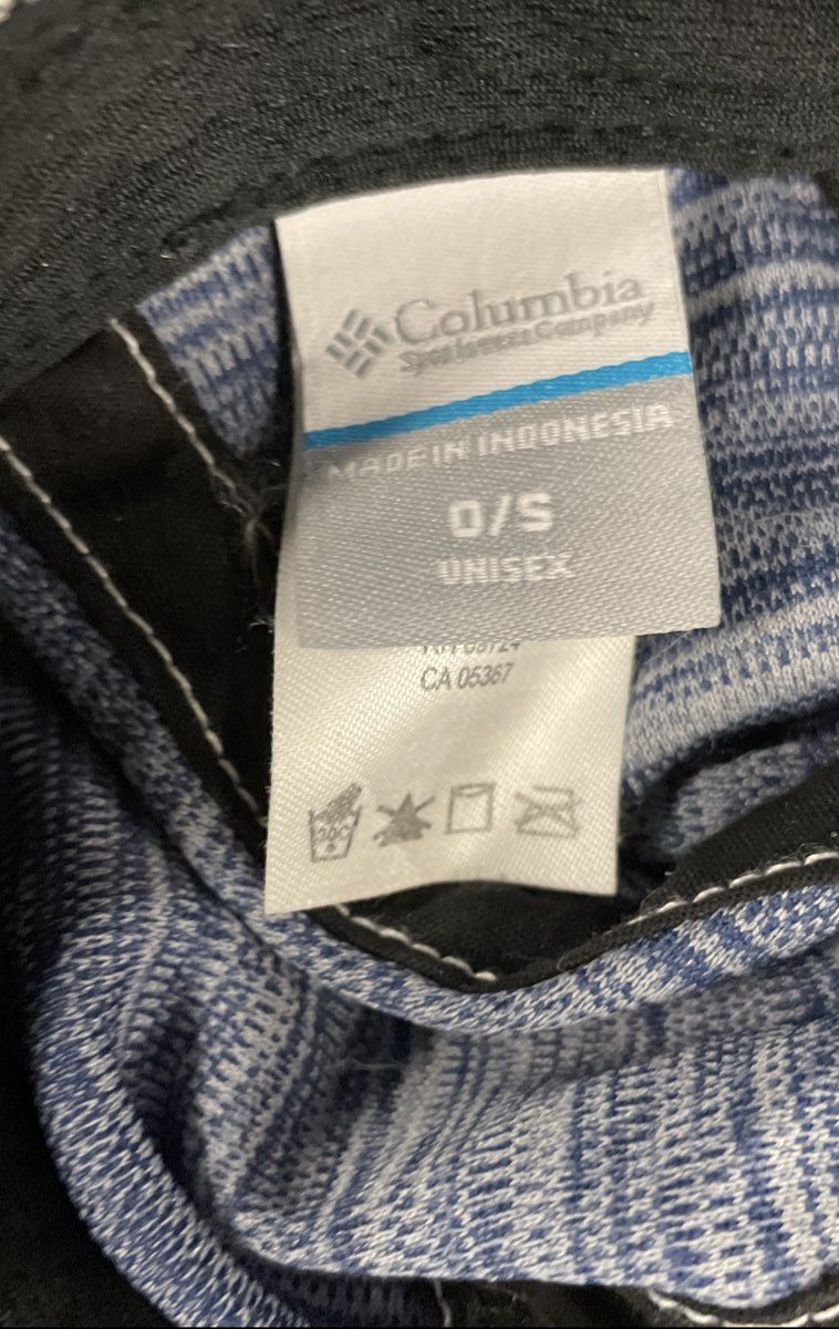 Columbia Unisex Hat Blue White Marled Adjustable Coolmax Lining Sz O/S