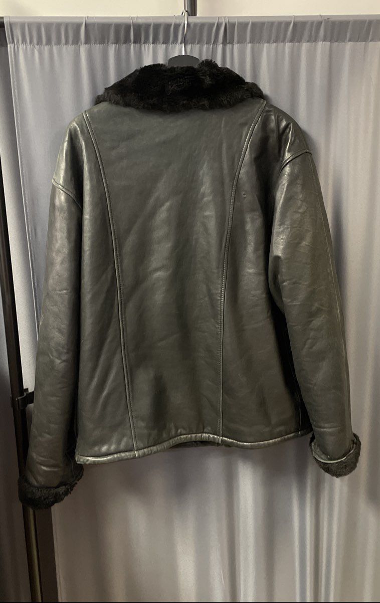 LNR La Nouvelle Renaissance Black Reversible Leather Faux Fur Jacket Sz S