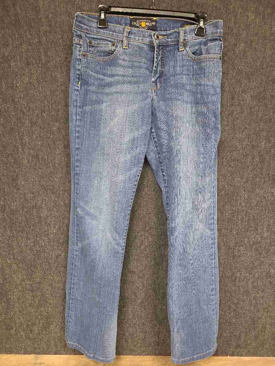 Lucky Brand Women's Blue Straight Leg Stretch Denim Jeans Sz 10/30