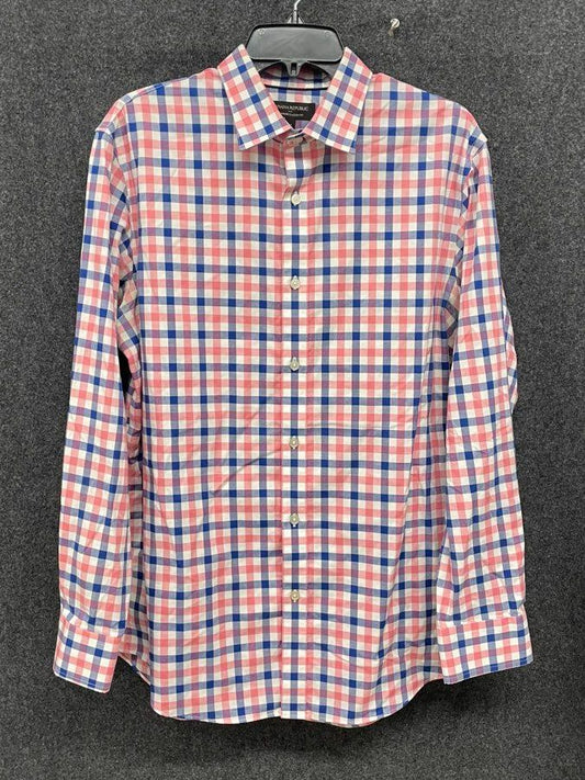Banana Republic Classic Fit Non-Iron Plaid Button Up Shirt Sz M