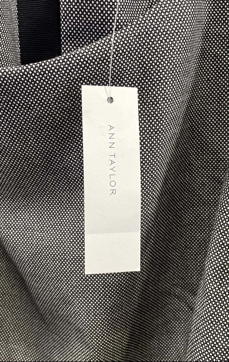 Ann Taylor Women's Grey Micro Pattern Sleeveless Sheath Dress Sz 14T NWT