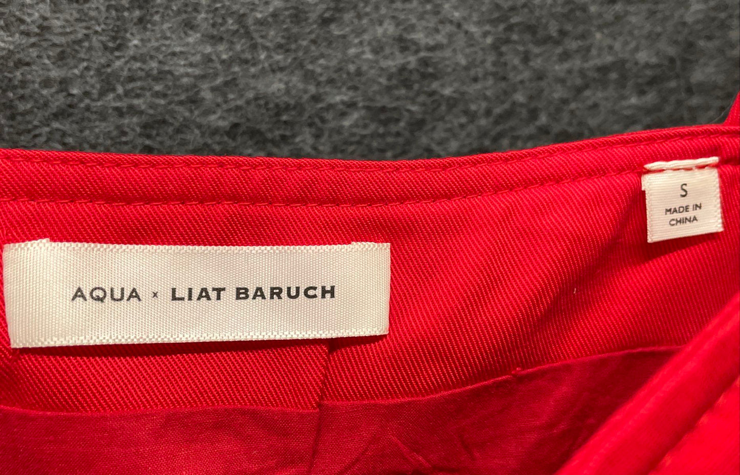 Aqua x Liat Baruch Women's Red Button Front Sleeveless Midi Dress Sz S NWT
