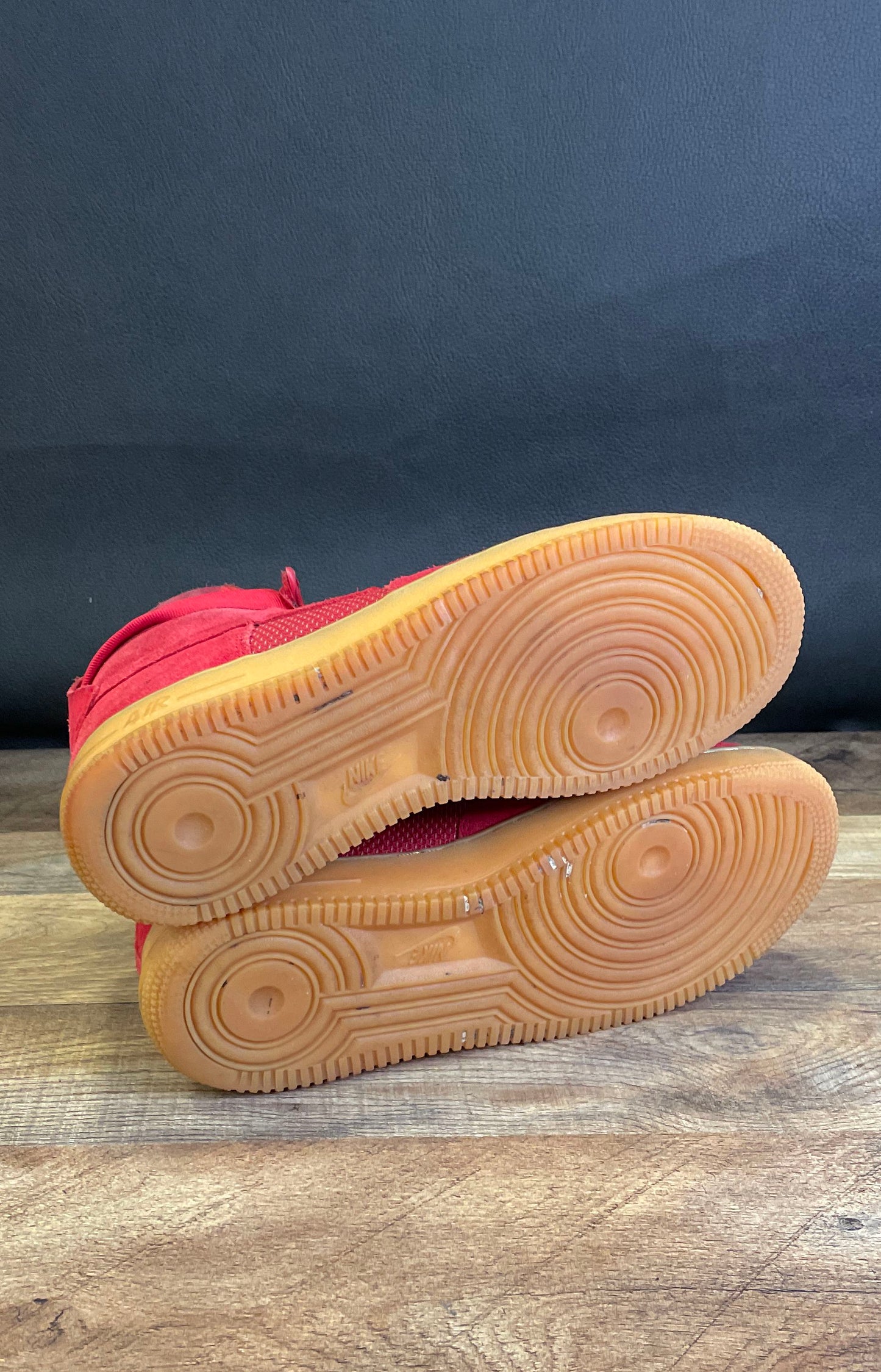 Nike Air Force 1 High '07 LV8 Gym Red Gum Suede Sneakers Size 8