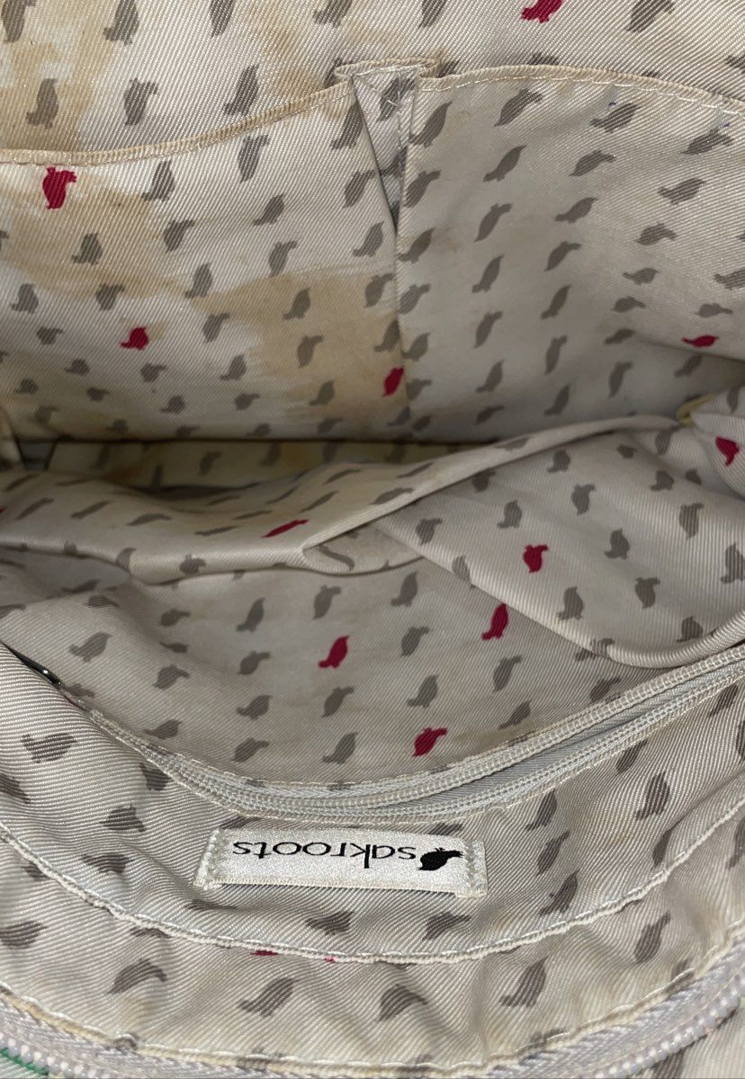 Sakroots Multi-Color Floral Canvas Flap Crossbody Shoulder Bag